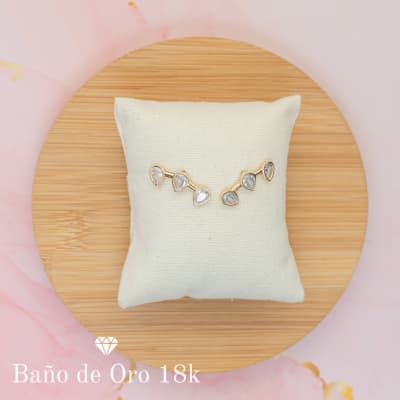 Aros Baño Circonitas Gota