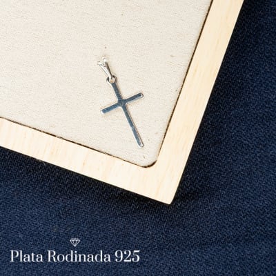 Colgante Rodinado Mini Cruz