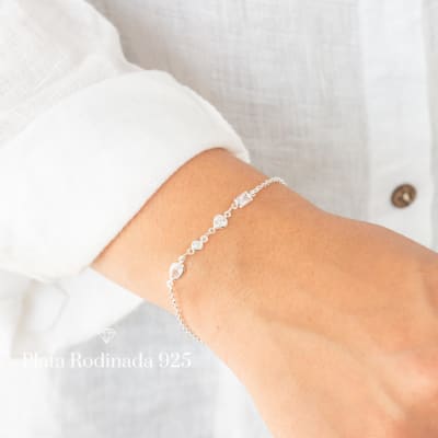 Pulsera Plata Rodinada Diseños Circonitas1
