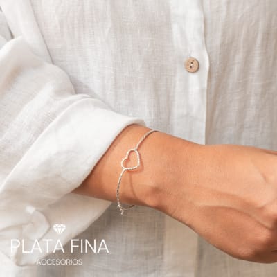 Esclava Plata Entorchada Corazón