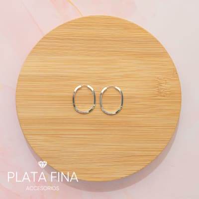 Argollas Plata Semi Circular