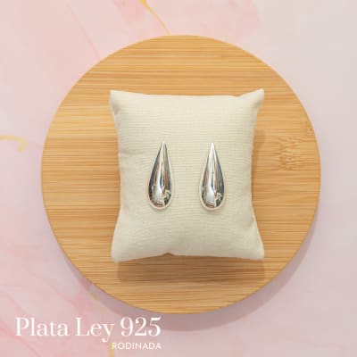 Aros Plata Rodinada Maxi Gota Lisa2
