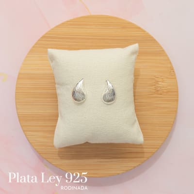 Aros Plata Rodinada Maxi Gotas1