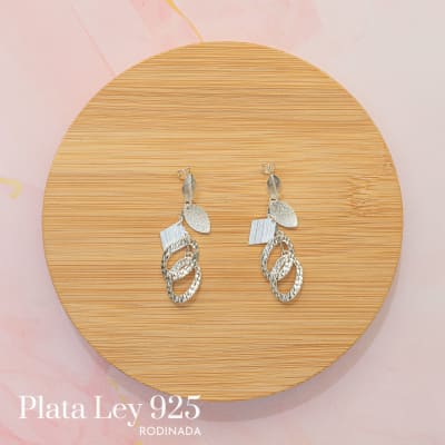 Aros Plata Rodinada Maxi Satinados