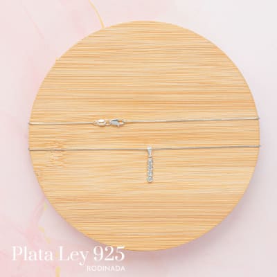 Collar Plata Rodinada Circonitas1