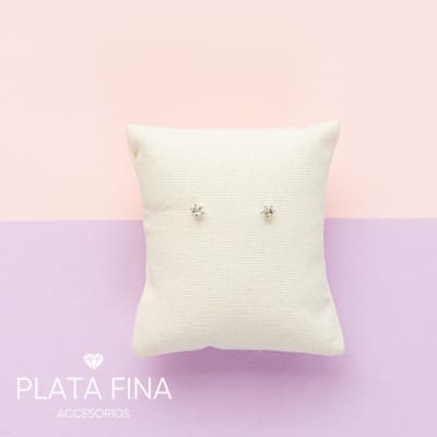 Aros Plata Mini Florcita con Circón1