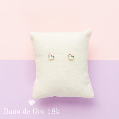Aros Niña Baño Mini Unicornio