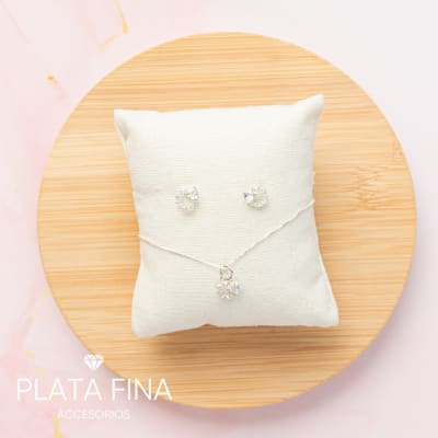 Conjunto Plata Corazón con Circonitas1