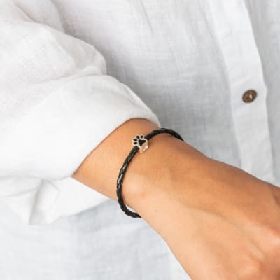 Pulsera Cuero Ecológico Huellita1