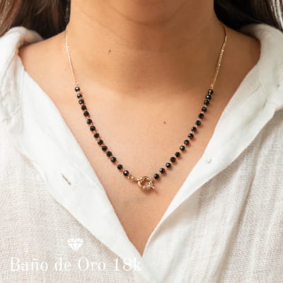 Collar Baño Cristales Onix