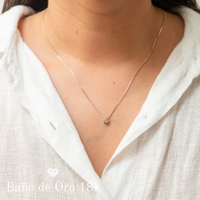 Collar Baño Mini Punto de Luz Circonita