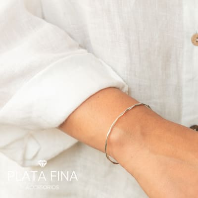 Esclava Plata Entorchada Ovalada1