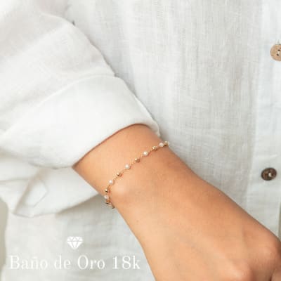 Pulsera Baño Perlas con Bolitas1