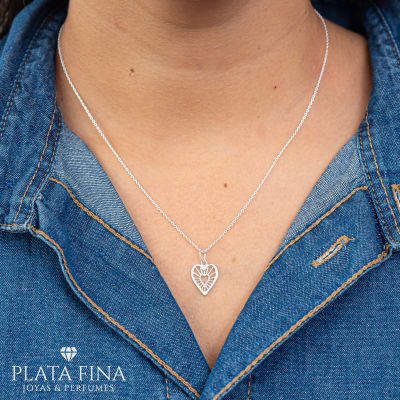 Collar Plata Corazón Love1