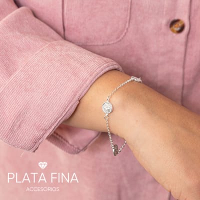 Pulsera Plata Arbol de la Vida Sagrado1