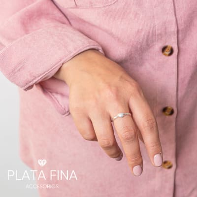 Anillo Plata Corazón Amor