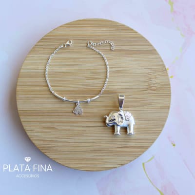 Set Plata Conjunto de Elefantes1