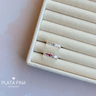 Set Plata Anillos Cintillos1