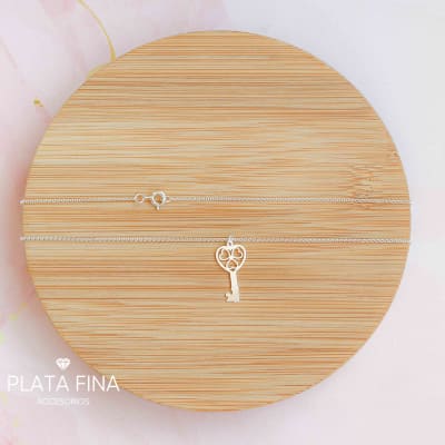 Collar Plata Llave del Amor