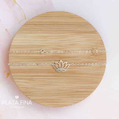 Collar Plata Maxi Flor de Loto1