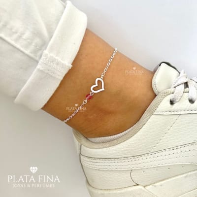 Tobillera Corazón Rosado1