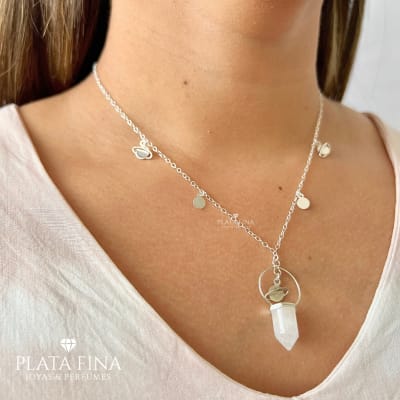 Collar Saturno Cuarzo1