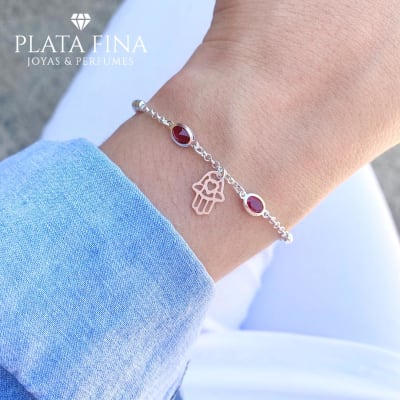 Pulsera Fátima Circón Rojo1
