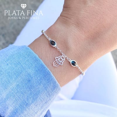 Pulsera Fátima Circón Negro1