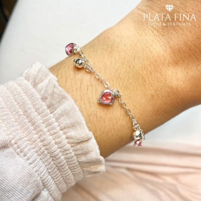 Pulsera Chiche Corazón Rosado1