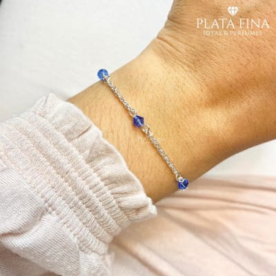 Pulsera Circón Azul2
