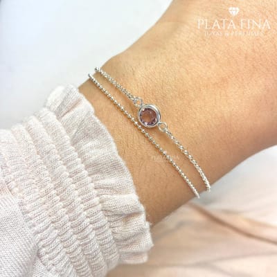 Pulsera Punto de Luz Lila1