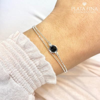 Pulsera Punto de Luz Negro1