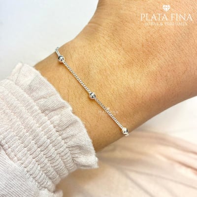 Pulsera Tejido y Bolitas1
