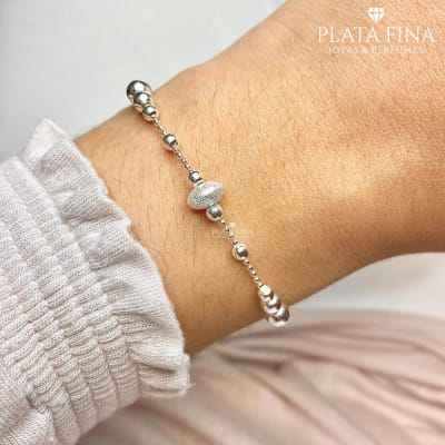 Pulsera Bolitas y Satinado2
