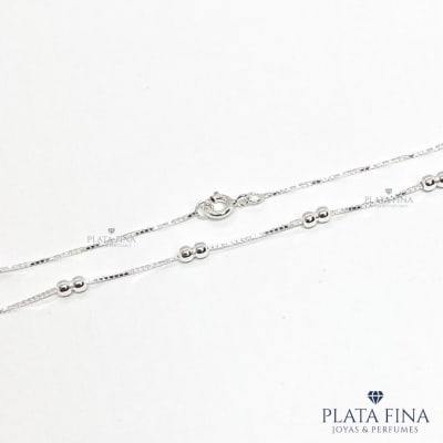 Cadena Plata Bolitas1