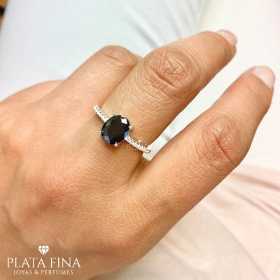 Anillo Solitario Negro1