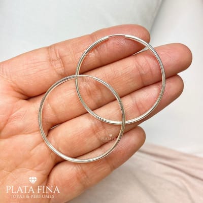 Argolla Plata Lisa Mediana3