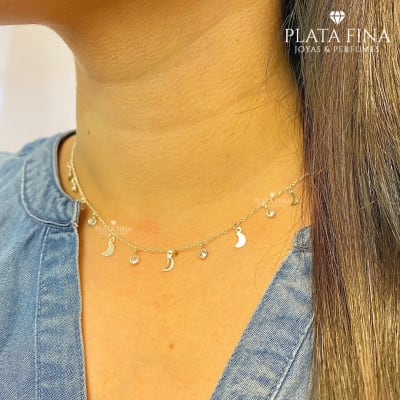 Collar Circón y Lunas1
