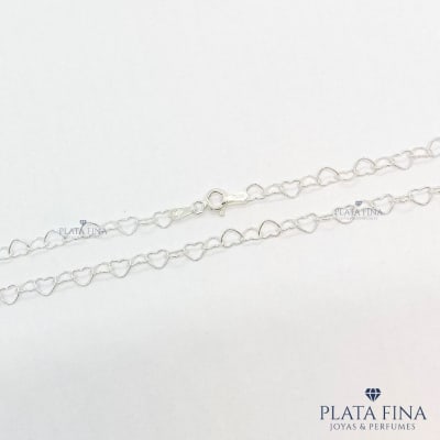Cadena Plata Corazones1