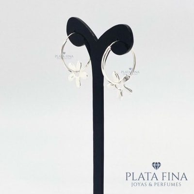 Argollas Plata Flor1