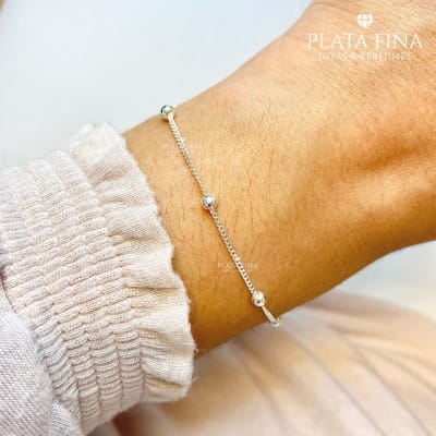 Pulsera Plata Pelotitas1