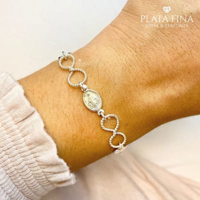 Pulsera Plata Virgen2
