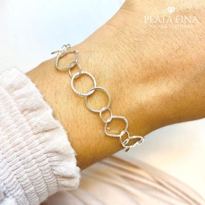 Pulsera Plata Geométrica2