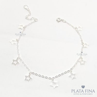 Tobillera Plata Stars1