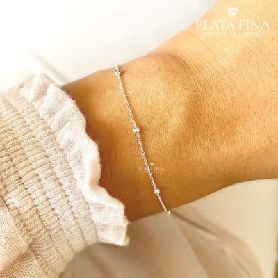 Pulsera Cadena y Bolitas1
