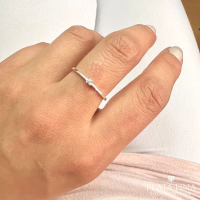 Anillo Plata Mini Circón2