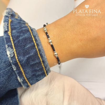 Pulsera Plata e Hilo Adaptable2