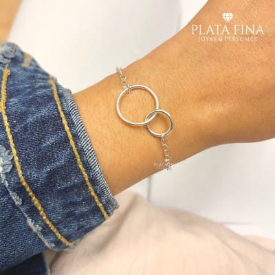 Pulsera Plata Círculos2