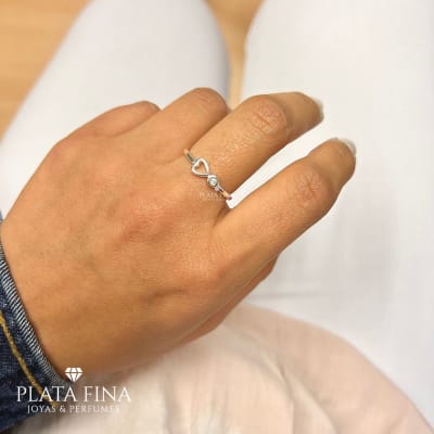 Anillo Infinito Circón Blanco2