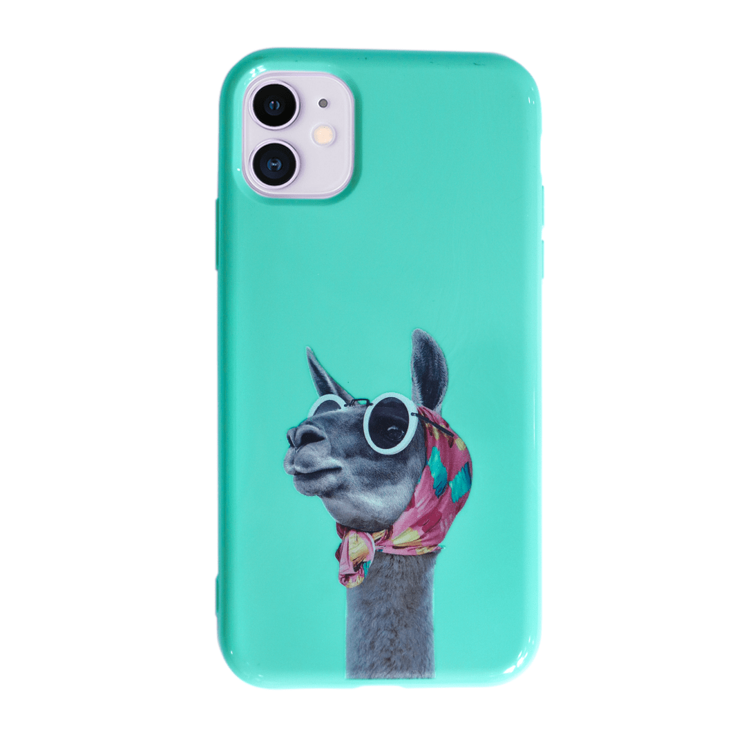Carcasa iPhone 11 - Turquesa Llama | marketphone